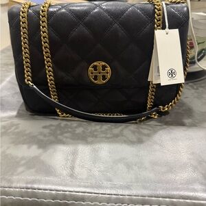 Tory Burch Black Quilted Shoulder Bag